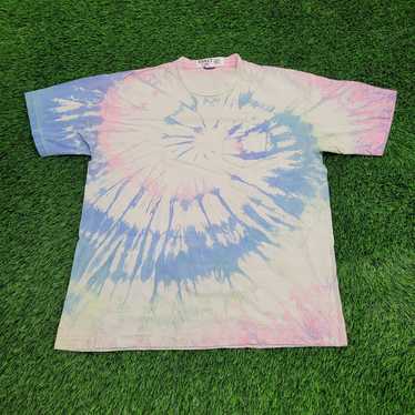 Vintage Vintage 90s Summer Spiral Tie-Dye Shirt X… - image 1