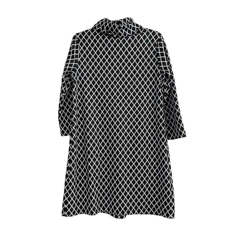 Tyler Boe Kristen Knit Cowl Dress Black White Pri… - image 3