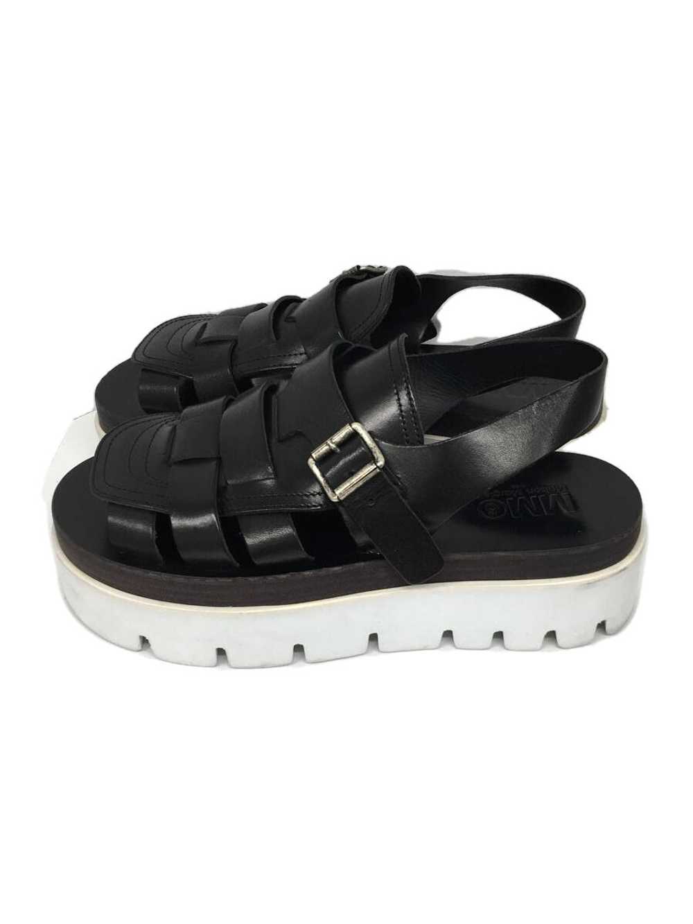Mm6 Flat Sandals/Sandals/37/Black/Leather Shoes B… - image 1