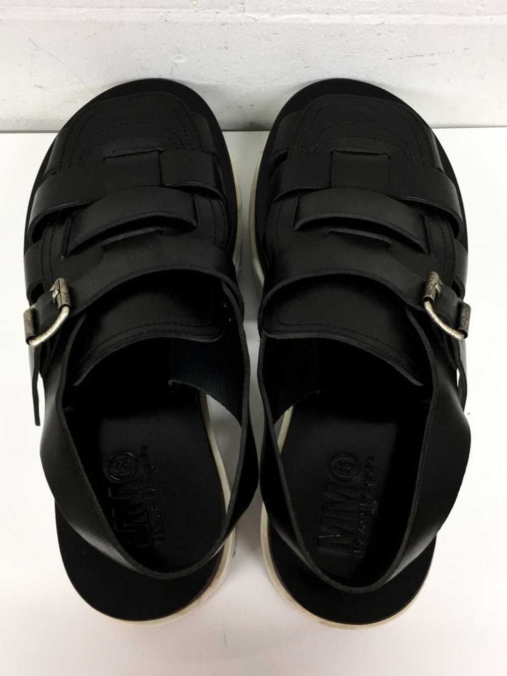 Mm6 Flat Sandals/Sandals/37/Black/Leather Shoes B… - image 4