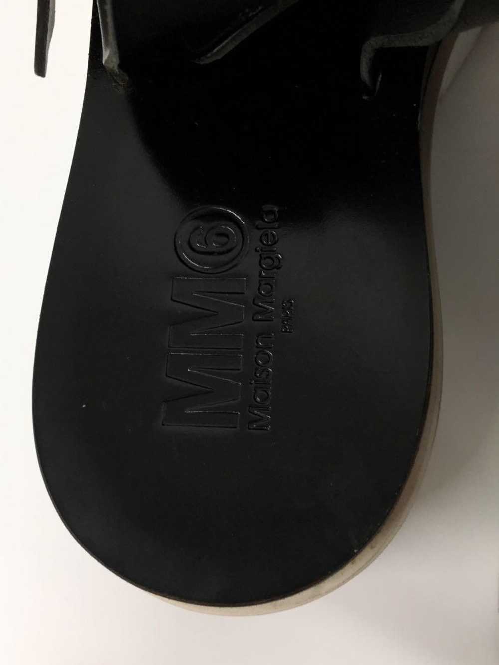 Mm6 Flat Sandals/Sandals/37/Black/Leather Shoes B… - image 5