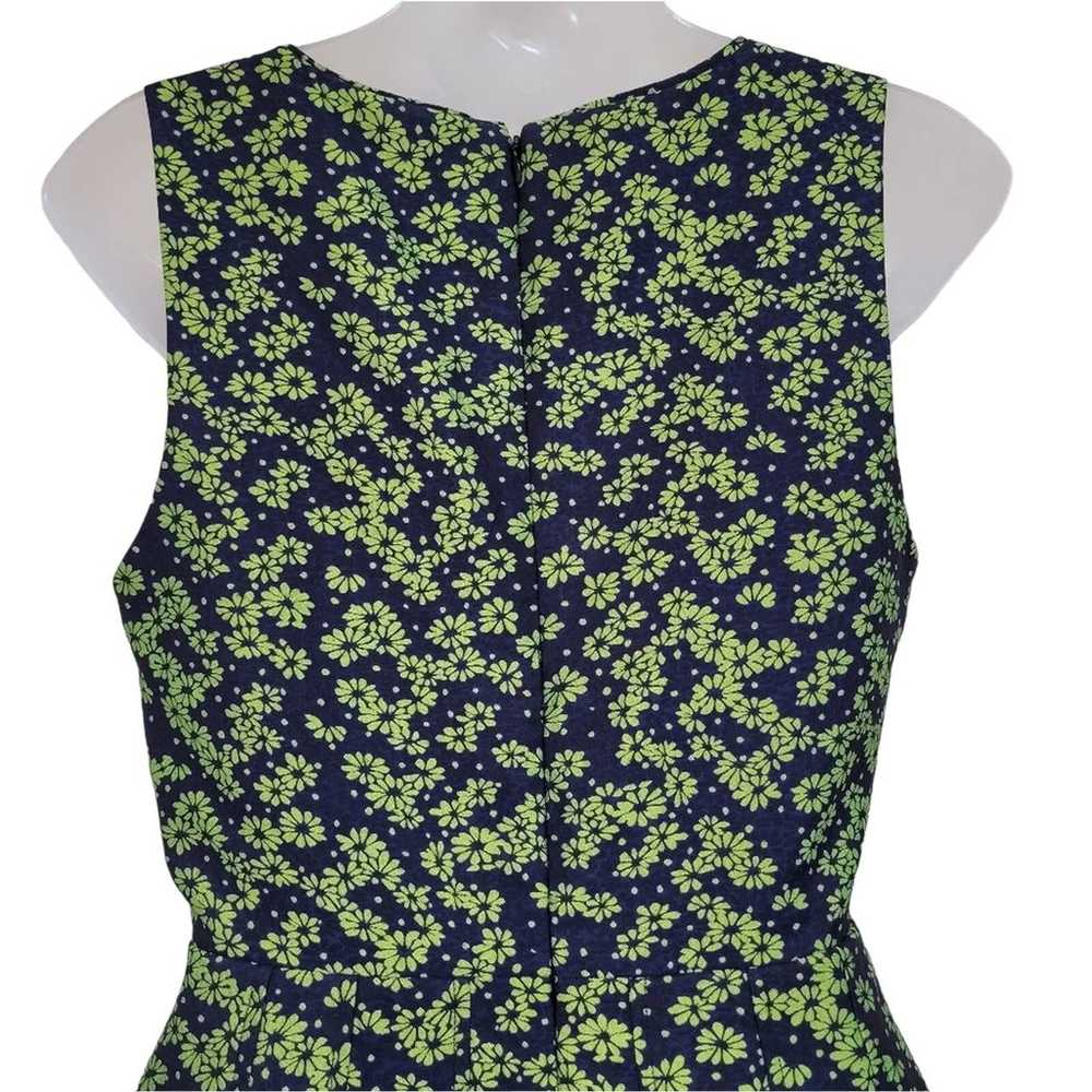 Zac Posen Green Floral Print Daisy Cutout Sleevel… - image 7