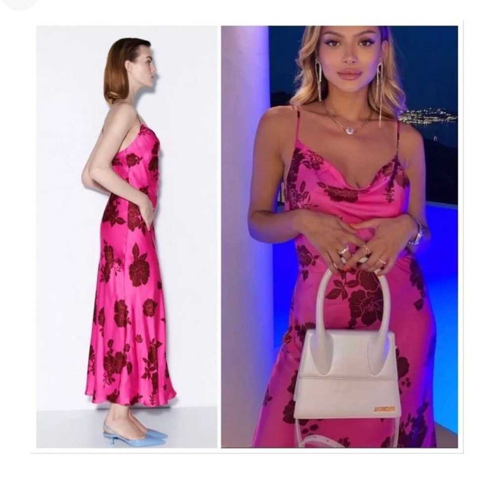 Zara Lingerie Style slip Floral Print Dress size … - image 3