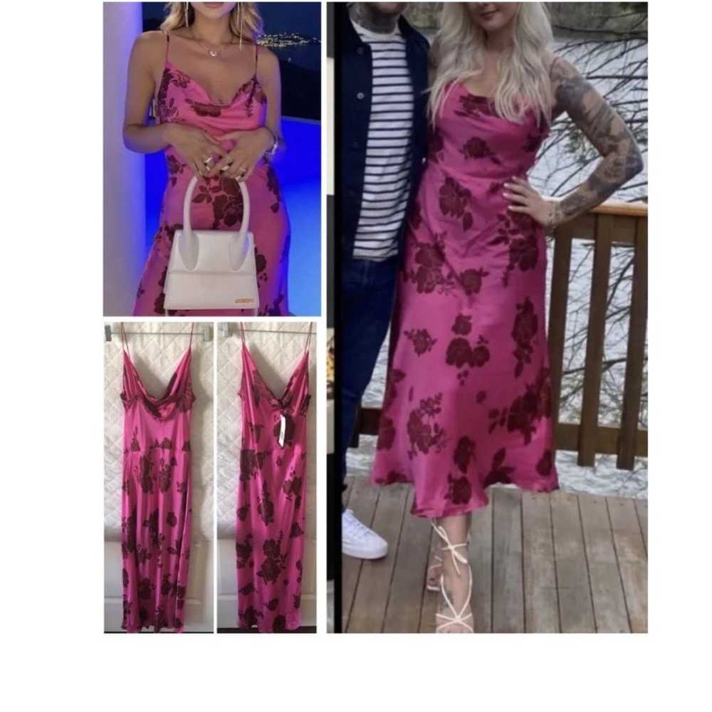 Zara Lingerie Style slip Floral Print Dress size … - image 9