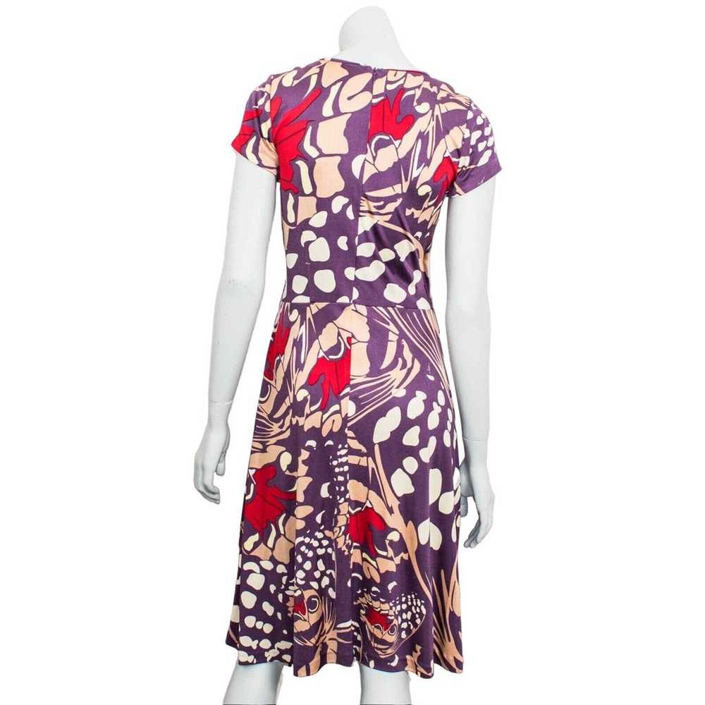 ISSA London 100% Silk Jersey Dress Purple Print W… - image 4