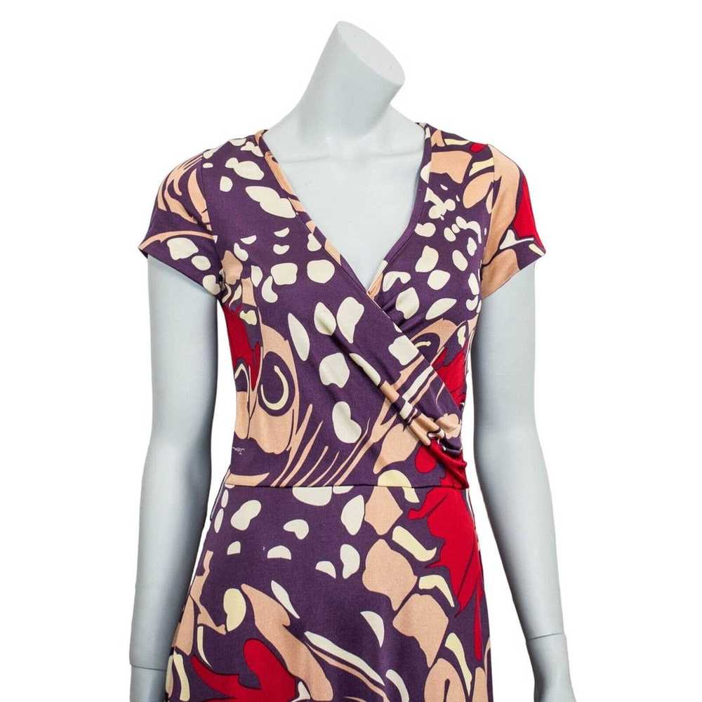 ISSA London 100% Silk Jersey Dress Purple Print W… - image 8