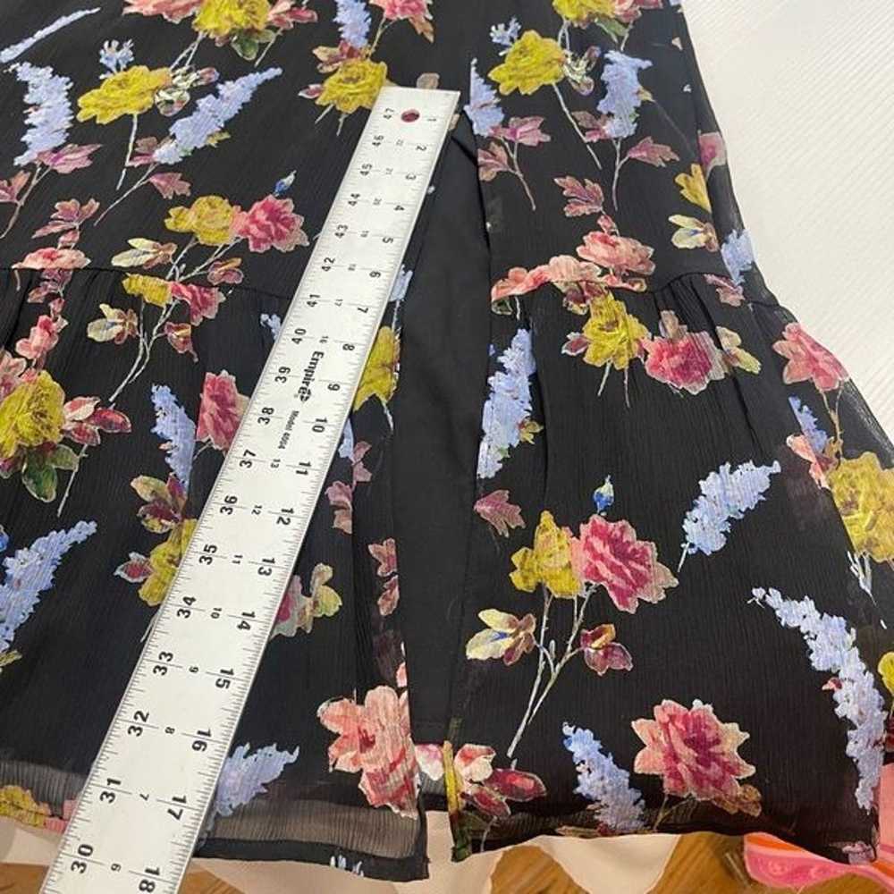 Paige Silk Black Katharina Floral Dress Size XL - image 5