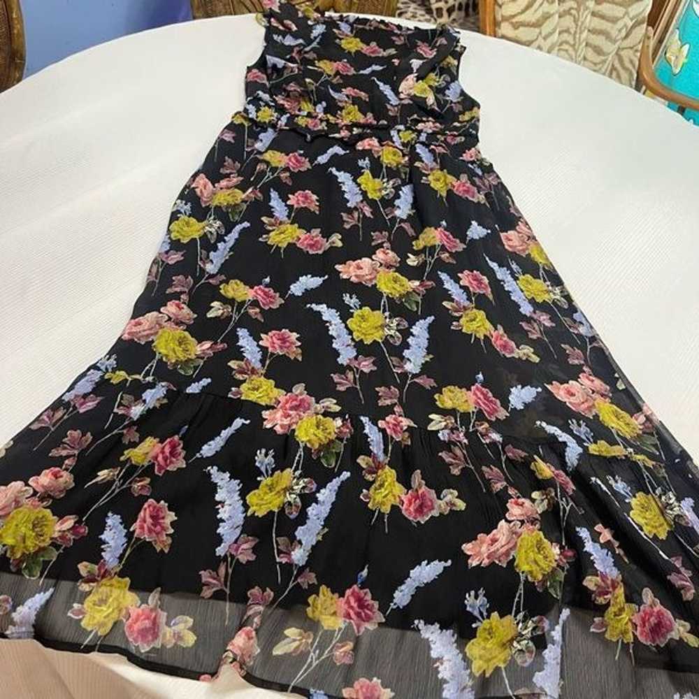 Paige Silk Black Katharina Floral Dress Size XL - image 9