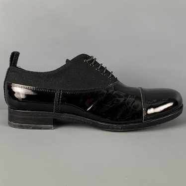 Miu Miu Black Mixed Materials Leather Shoes