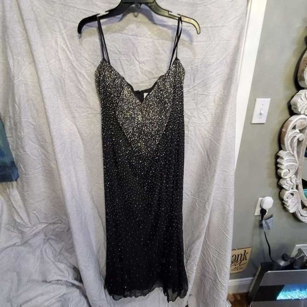 Tiffany designs vintage black 100% silk sheath be… - image 1