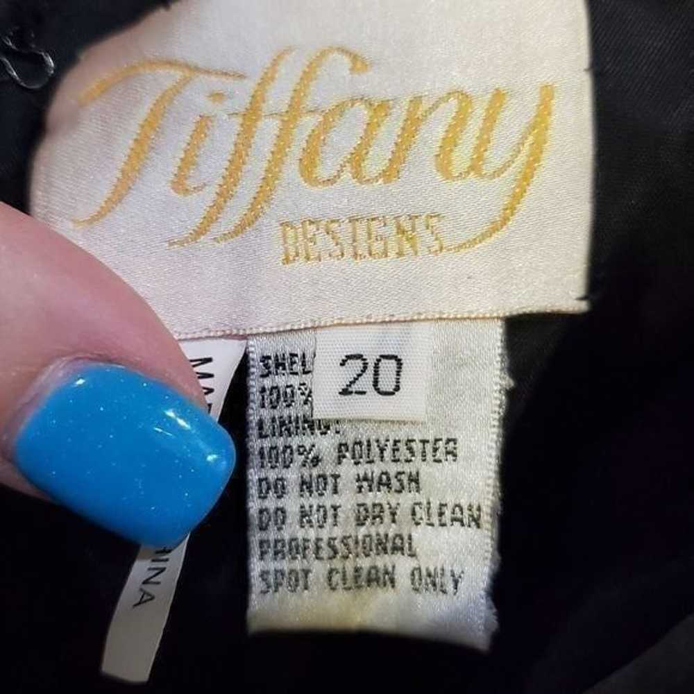 Tiffany designs vintage black 100% silk sheath be… - image 6