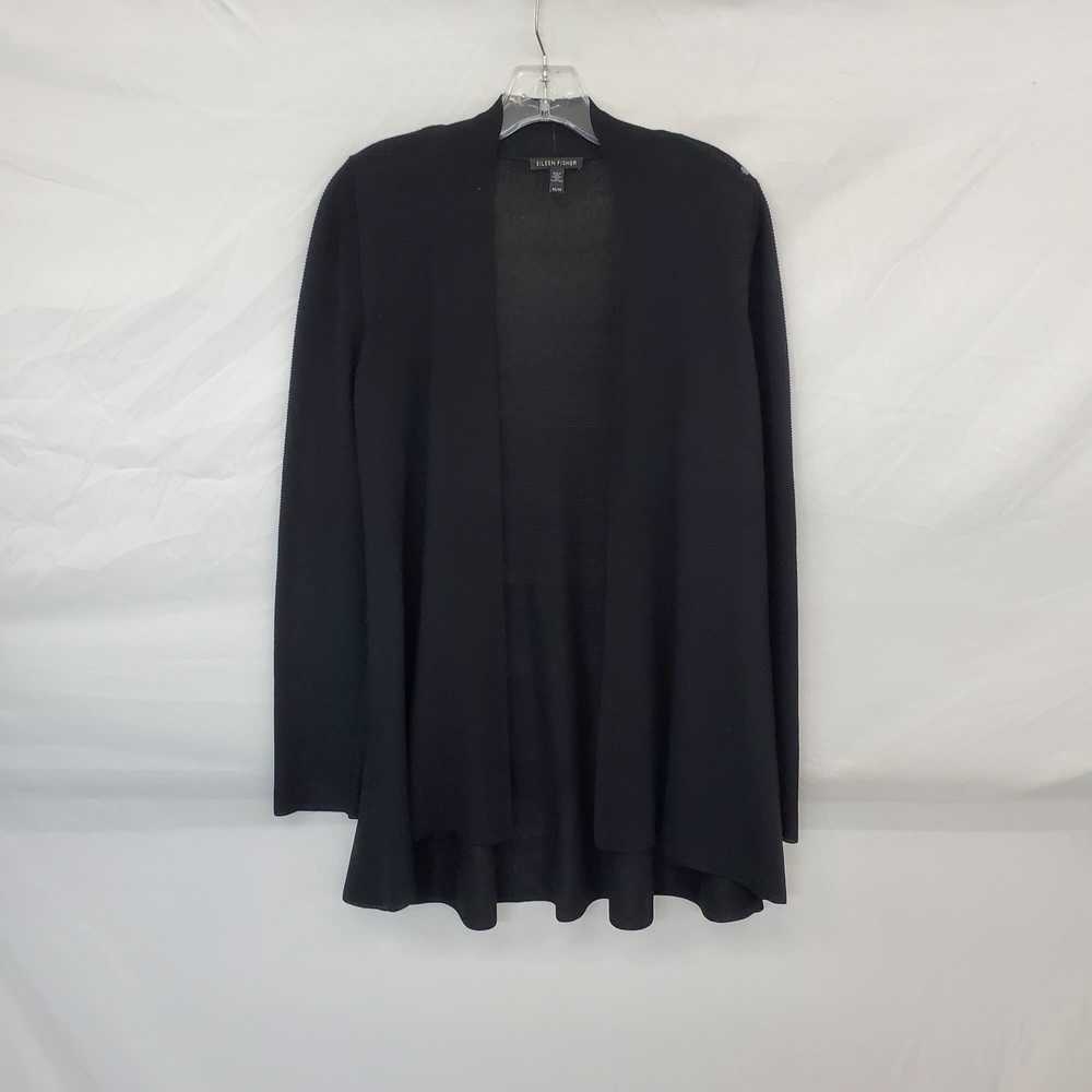 Eileen Fisher Black Knit Cardigan WM Size XS - image 1