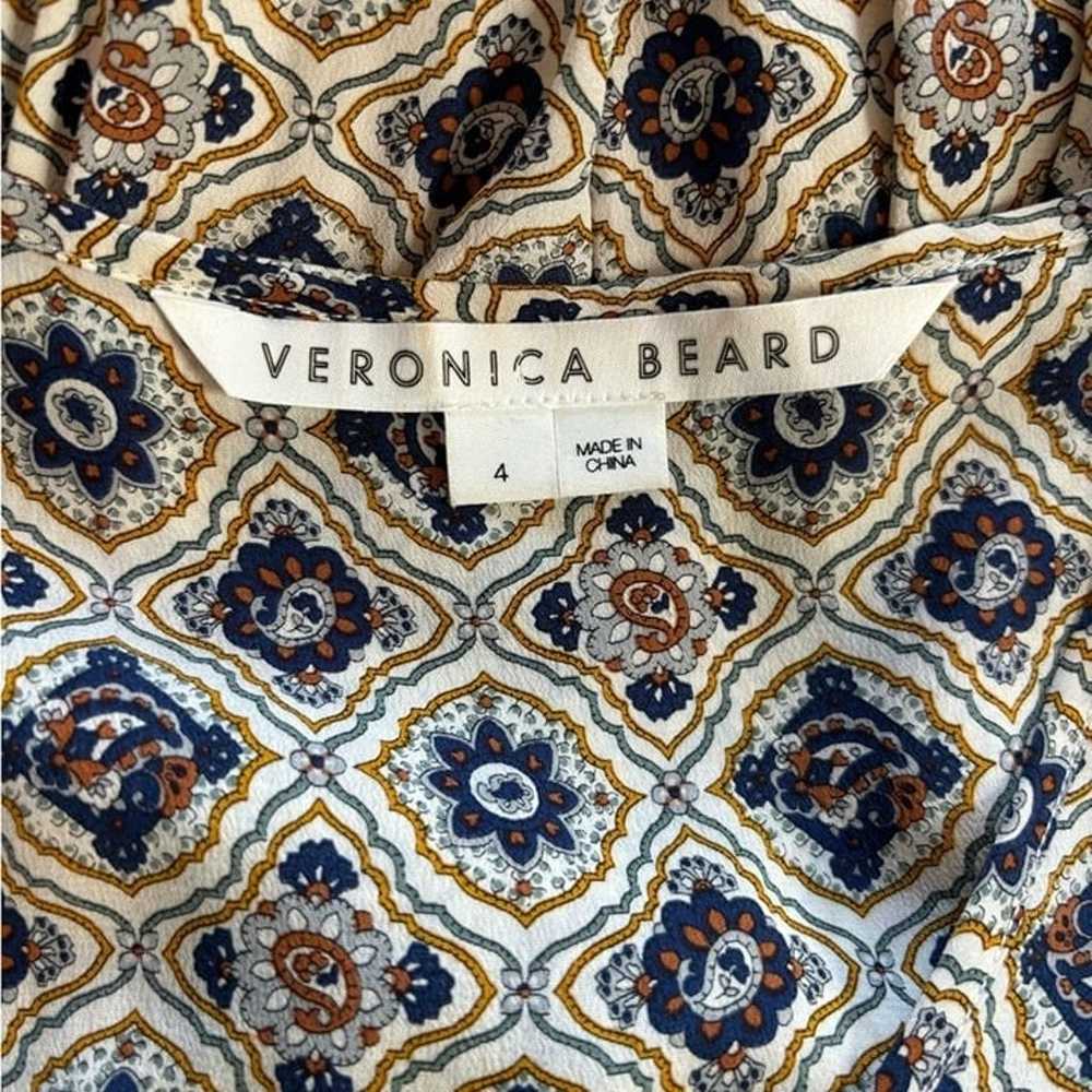 Veronica Beard Delray 100% Silk Long Sleeve Tiere… - image 9