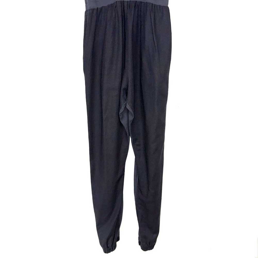 Monrow Woven Mix Jumpsuit in Faded Black - image 10