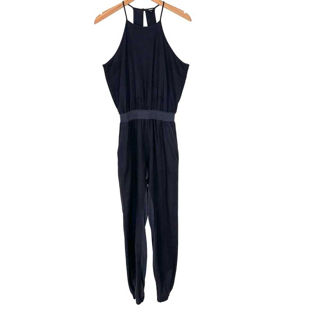 Monrow Woven Mix Jumpsuit in Faded Black - image 2