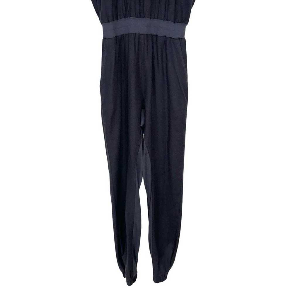 Monrow Woven Mix Jumpsuit in Faded Black - image 5