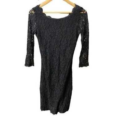 Diane Von Furstenberg Zarita Black Lace Dress 2 - image 1
