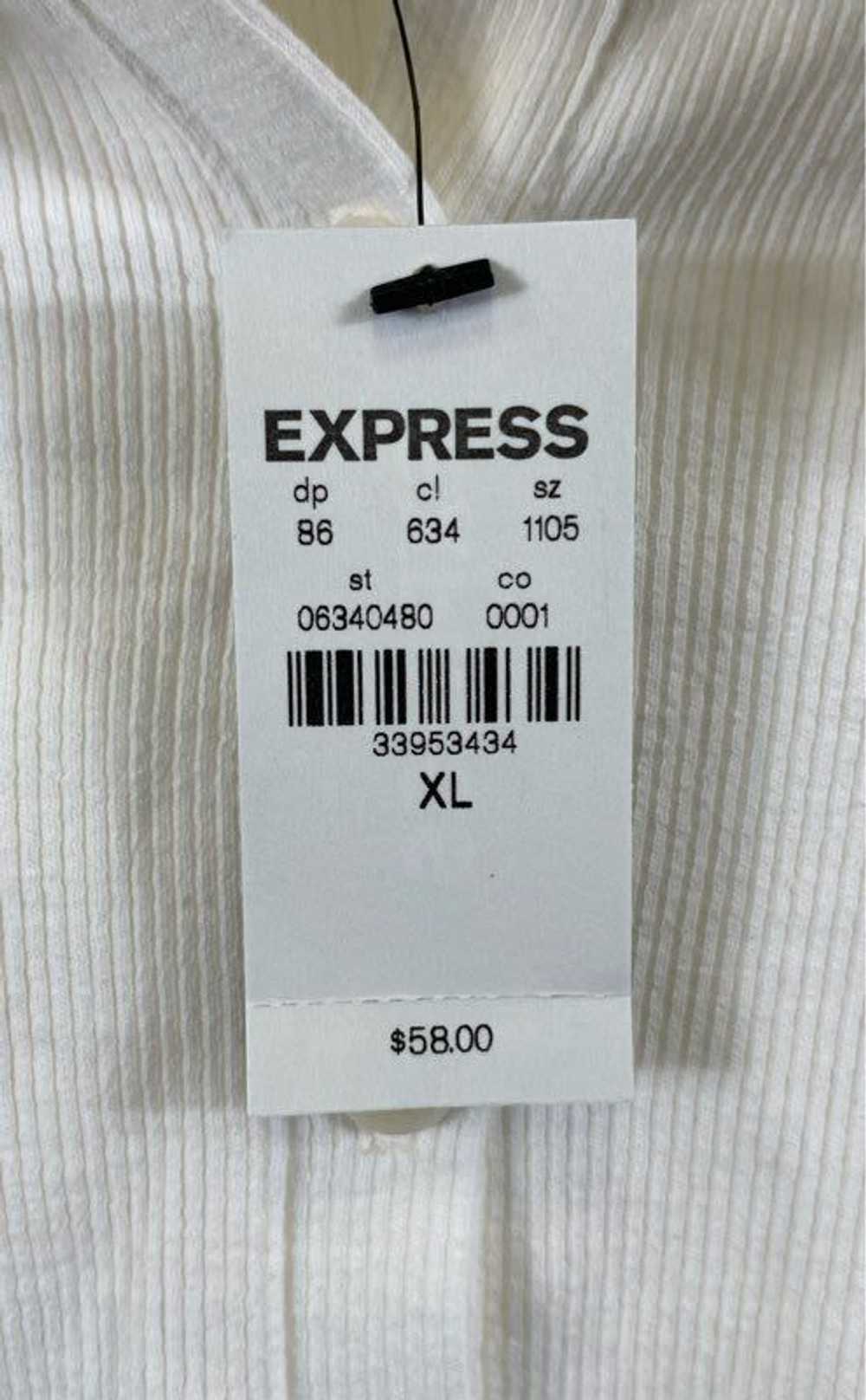NWT Express Womens White Ribbed Knit Short Puff S… - image 3