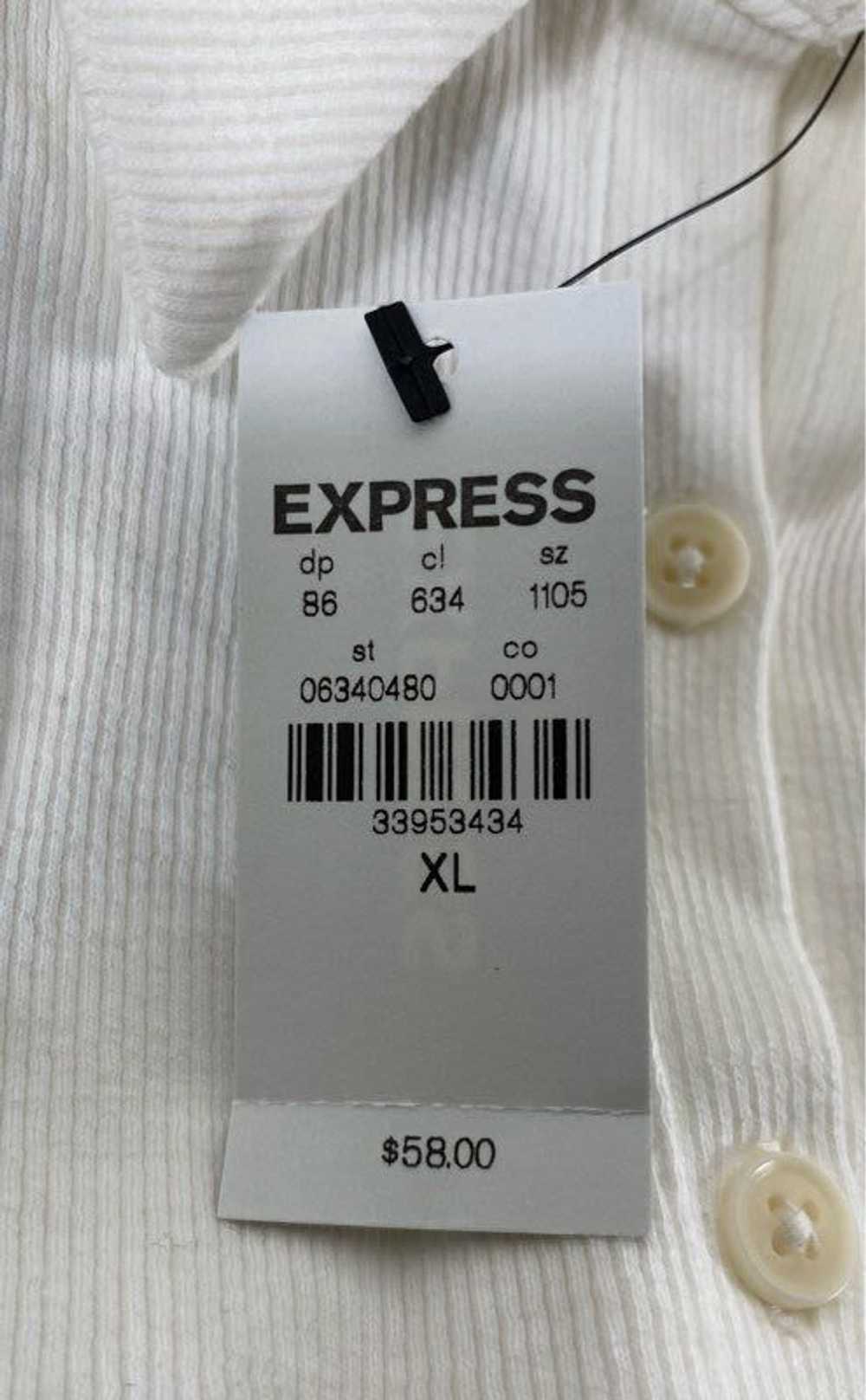 NWT Express Womens White Ribbed Knit Short Puff S… - image 4