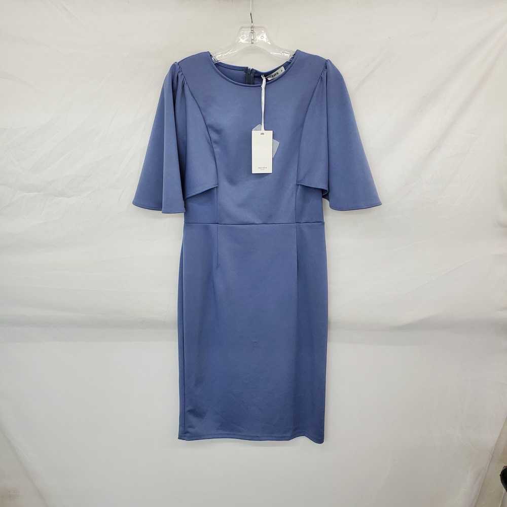 Grace Karin Blue Gray Midi Sheath Dress WM Size M… - image 1