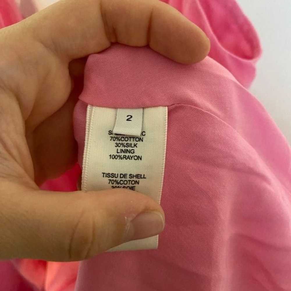 Rebecca Taylor Handkerchief Asymmetric￼ Pink Silk… - image 5