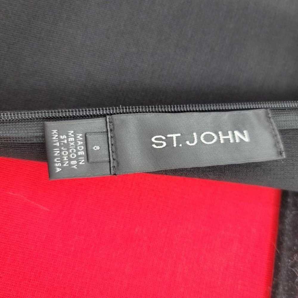 St. John Colorblock Geometric Short Sleeve Sheath… - image 3