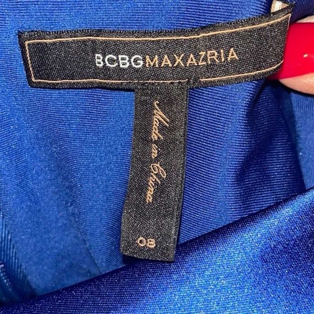 BCBG Maxazria blue silk and chiffon dress 8 - image 3