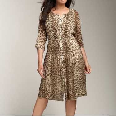 Talbots Silk Cheetah/Leopard Print Dress
