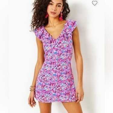Lilly Pulitzer Linwood Romper Aura Pink Baby Bloo… - image 1