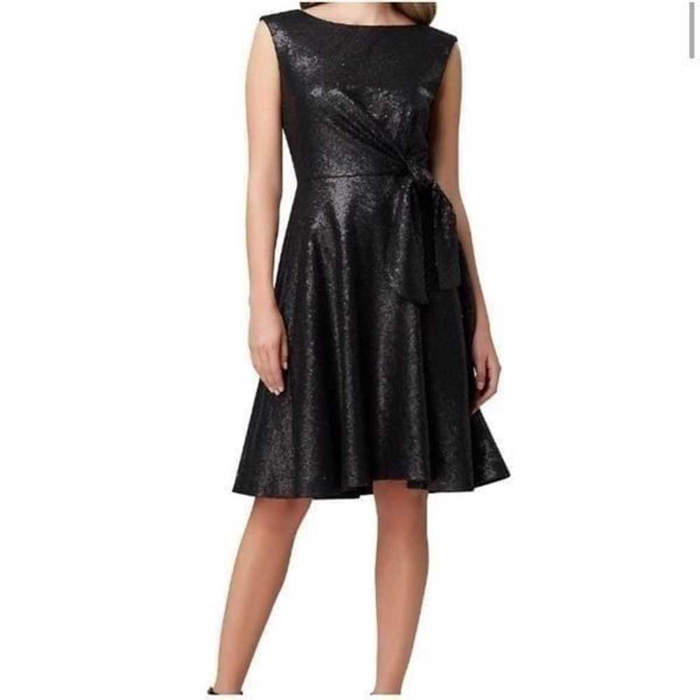 Black Tahari Sequins Dress Size 16 - image 1