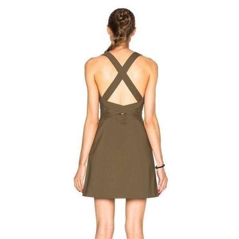 Tibi Cargo Dress Moss Green Button Front Belted s… - image 4