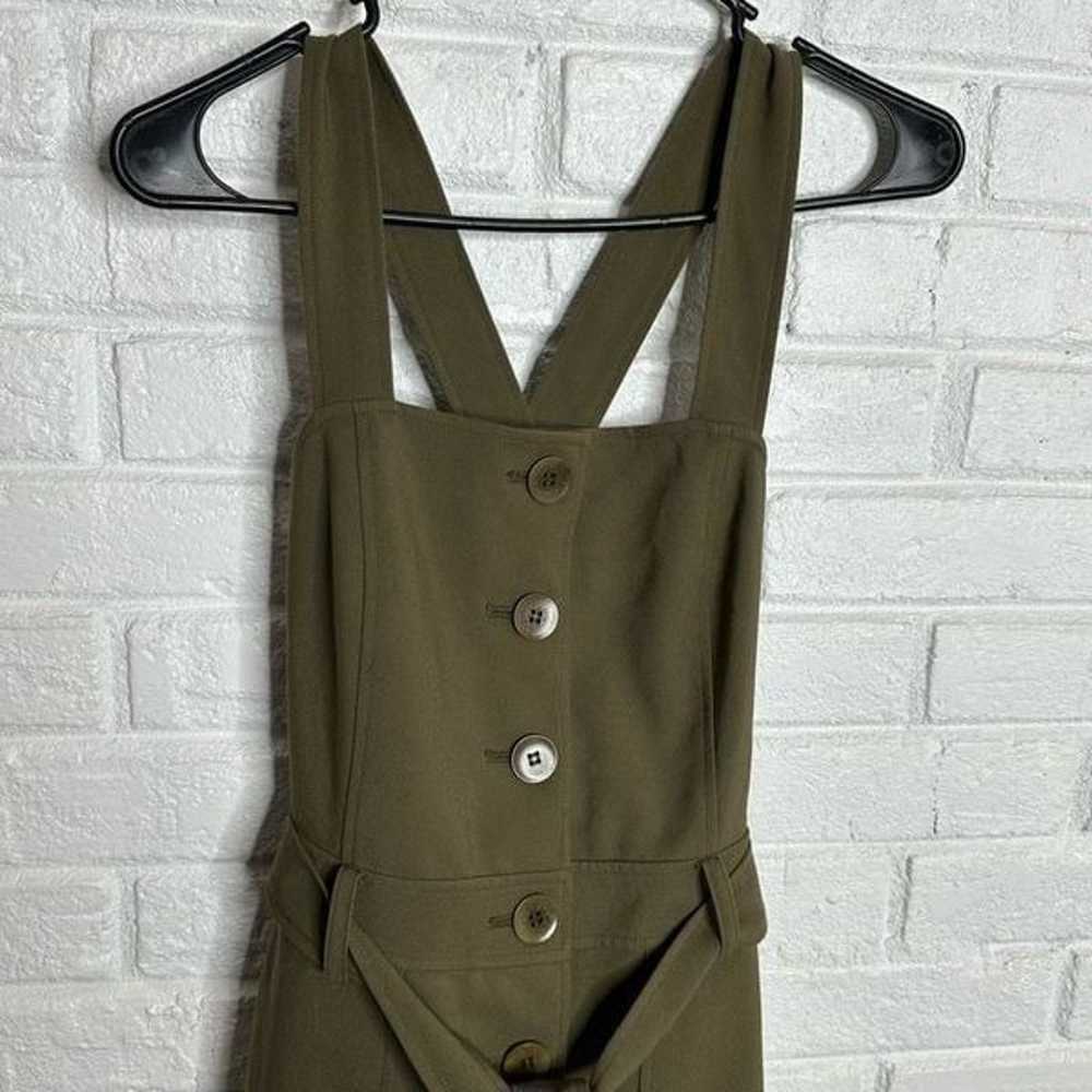 Tibi Cargo Dress Moss Green Button Front Belted s… - image 7