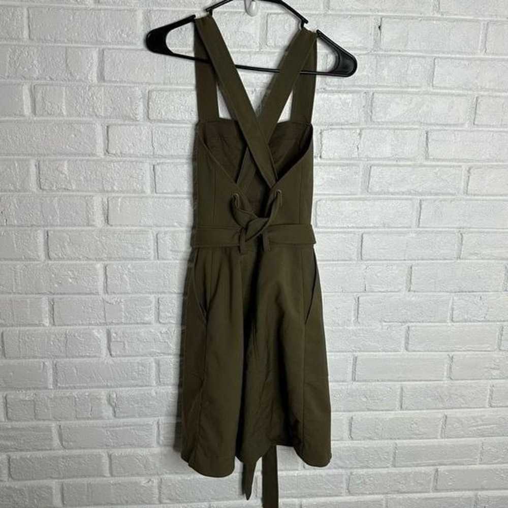 Tibi Cargo Dress Moss Green Button Front Belted s… - image 8