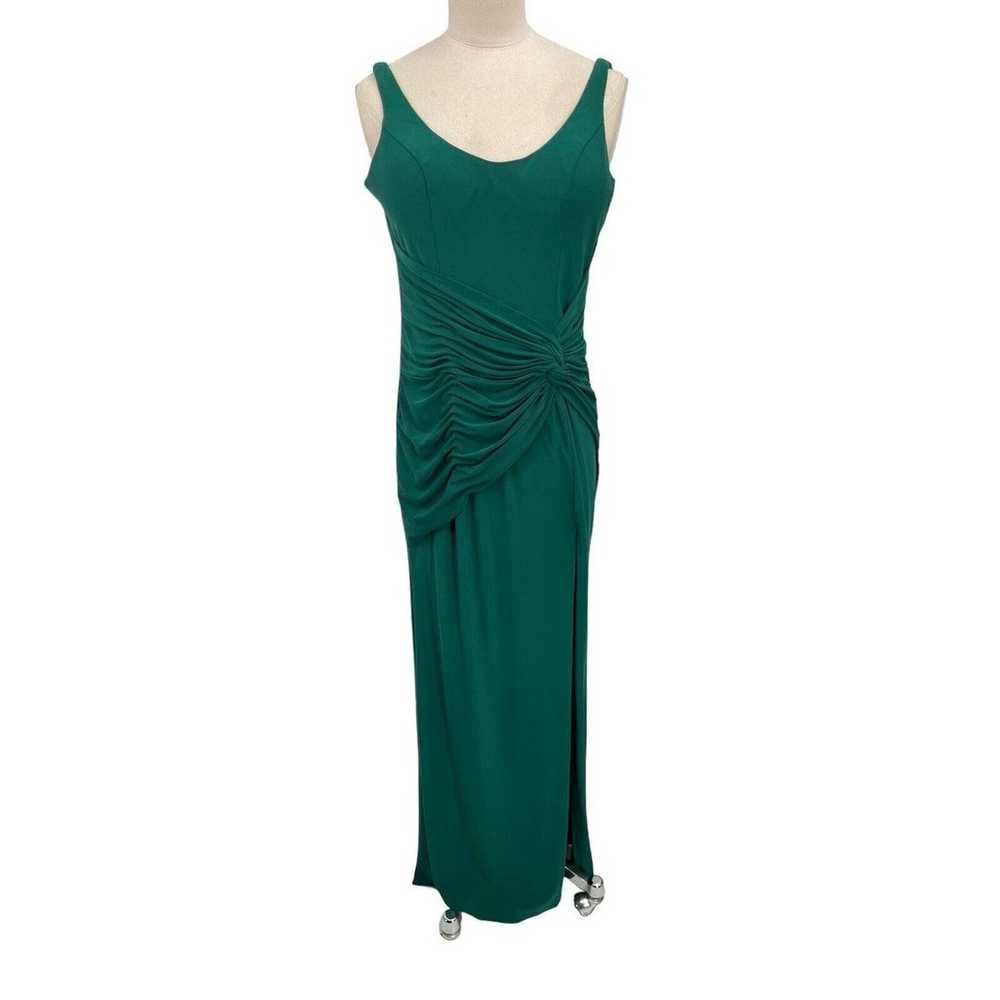 Ieena For Mac Duggal Dress Ruched Waist Column Go… - image 1