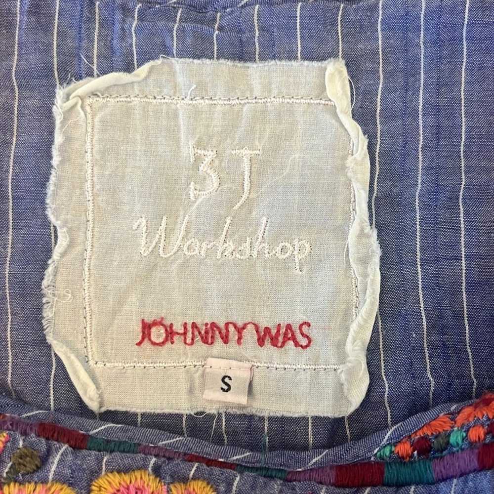 JOHNNY WAS 3J WORKSHOP EMBROIDERED COTTON BLEND S… - image 5