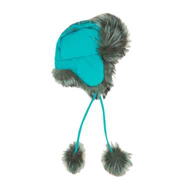 Fendi Blue Aviator Winter Fox Fur Hat Size L - image 1