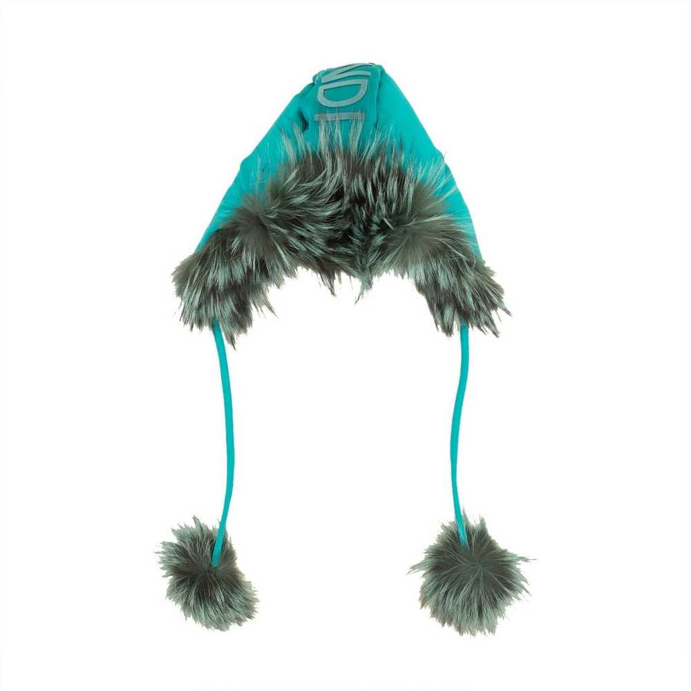 Fendi Blue Aviator Winter Fox Fur Hat Size L - image 2