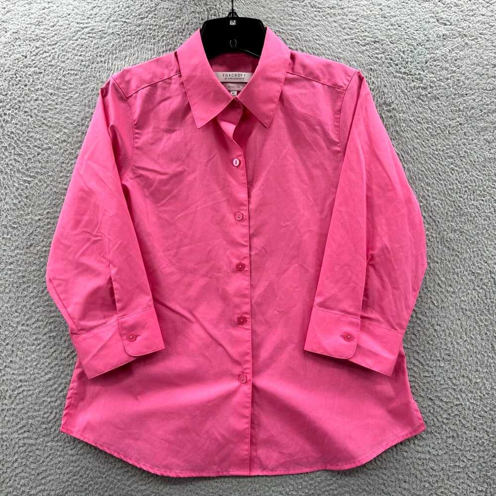 Vintage FOXCROFT Shirt Womens 8 Petite 8P Button … - image 1
