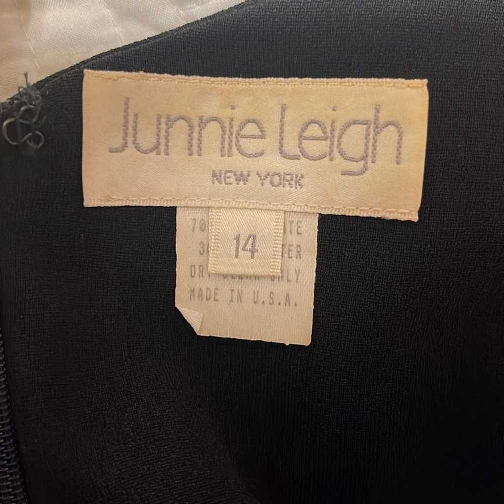 Junnie Leigh New York Black Crepe Rhinestone Stra… - image 8