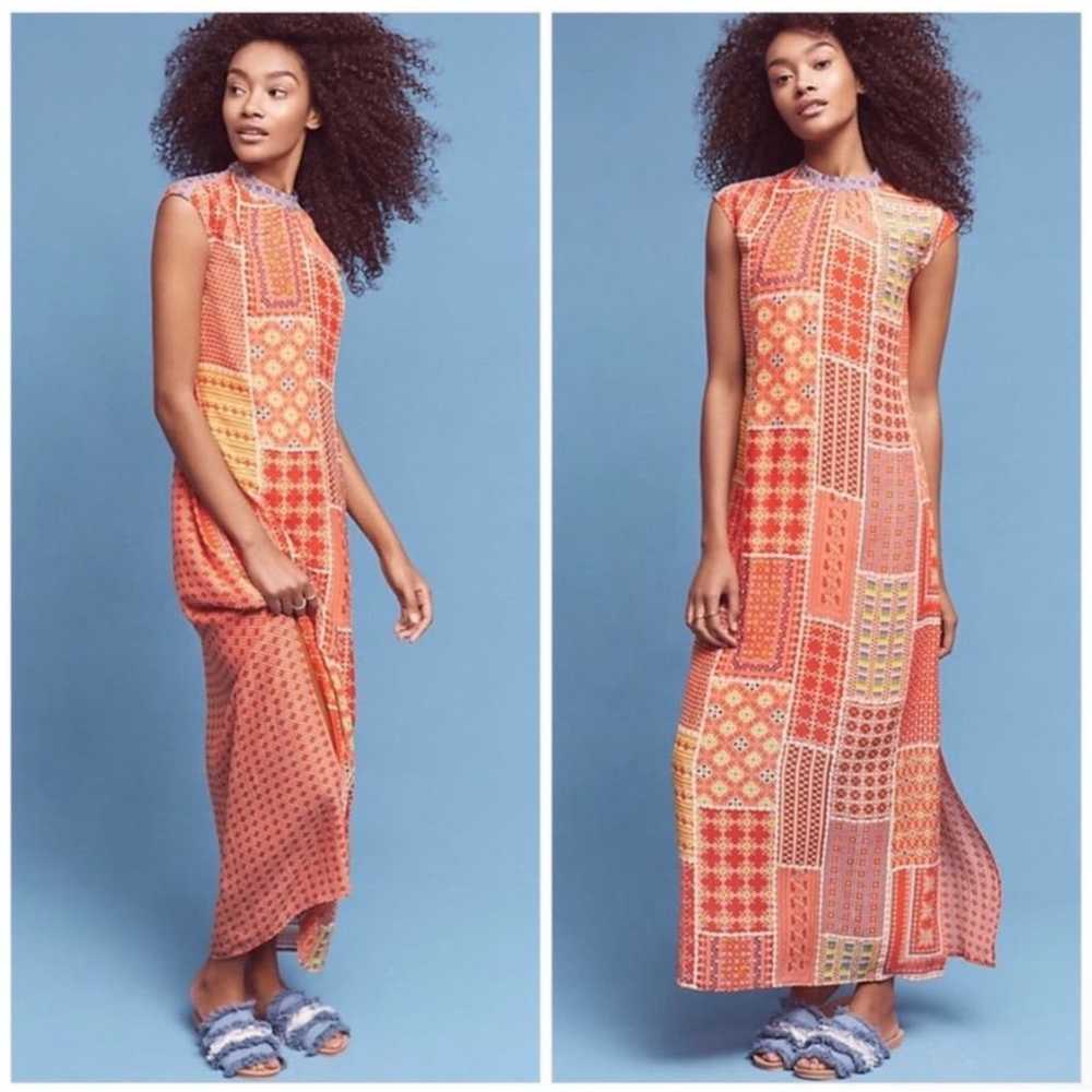 Anthropologie Tanvi Kedia Printed Patchwork Dress… - image 1