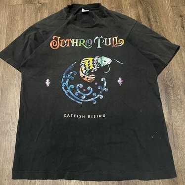 80s JETHRO TULL バンドT ブラック ビンテージ USA製 jethro tull t shirt - Gem