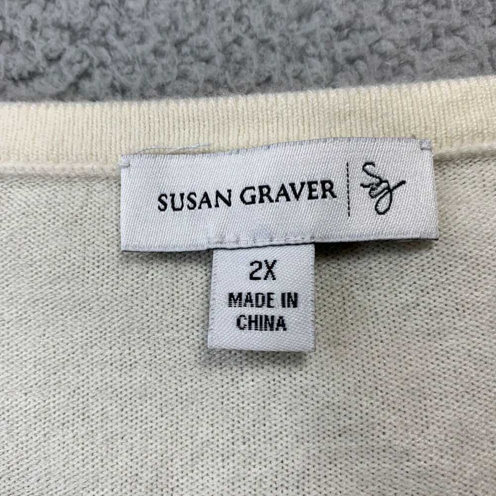 Susan Graver SUSAN GRAVER Sweater Womens 2X Creme… - image 3