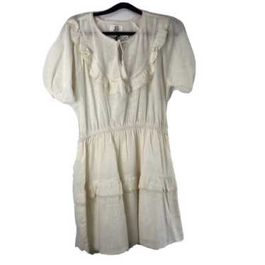 Anthropologie DRA Off White Cotton Boho Mini Dress