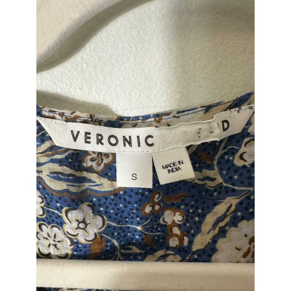 Veronica Beard Blue Printed V-neck Midi Dress Sz S - image 7