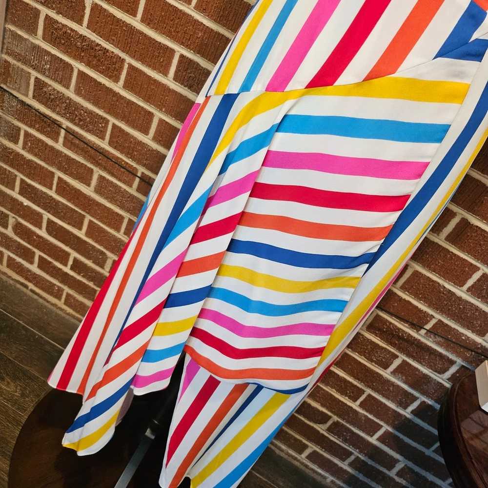 Color Me Courtney Rainbow Striped Taira Wrap Ruff… - image 4