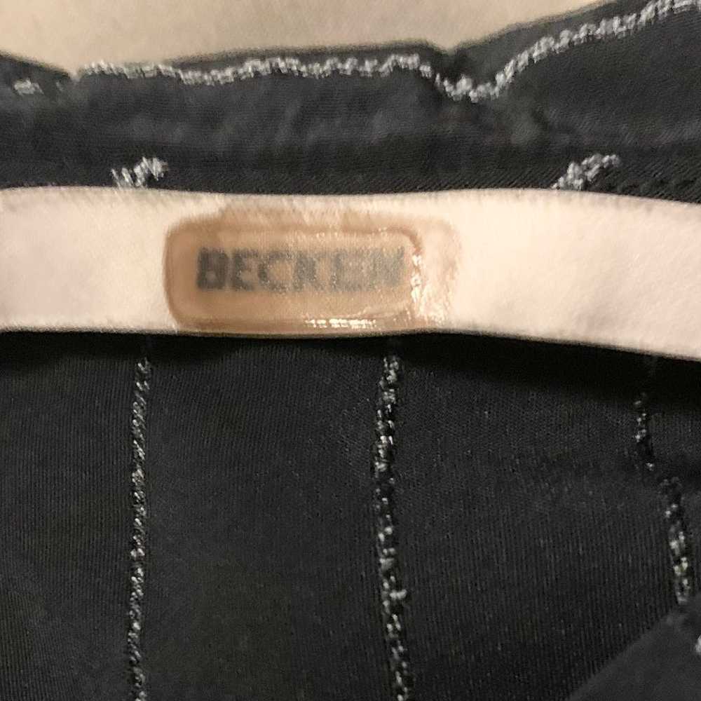 Becken Silk Blend Navy Cinched Flare Dress Sz 10 … - image 10