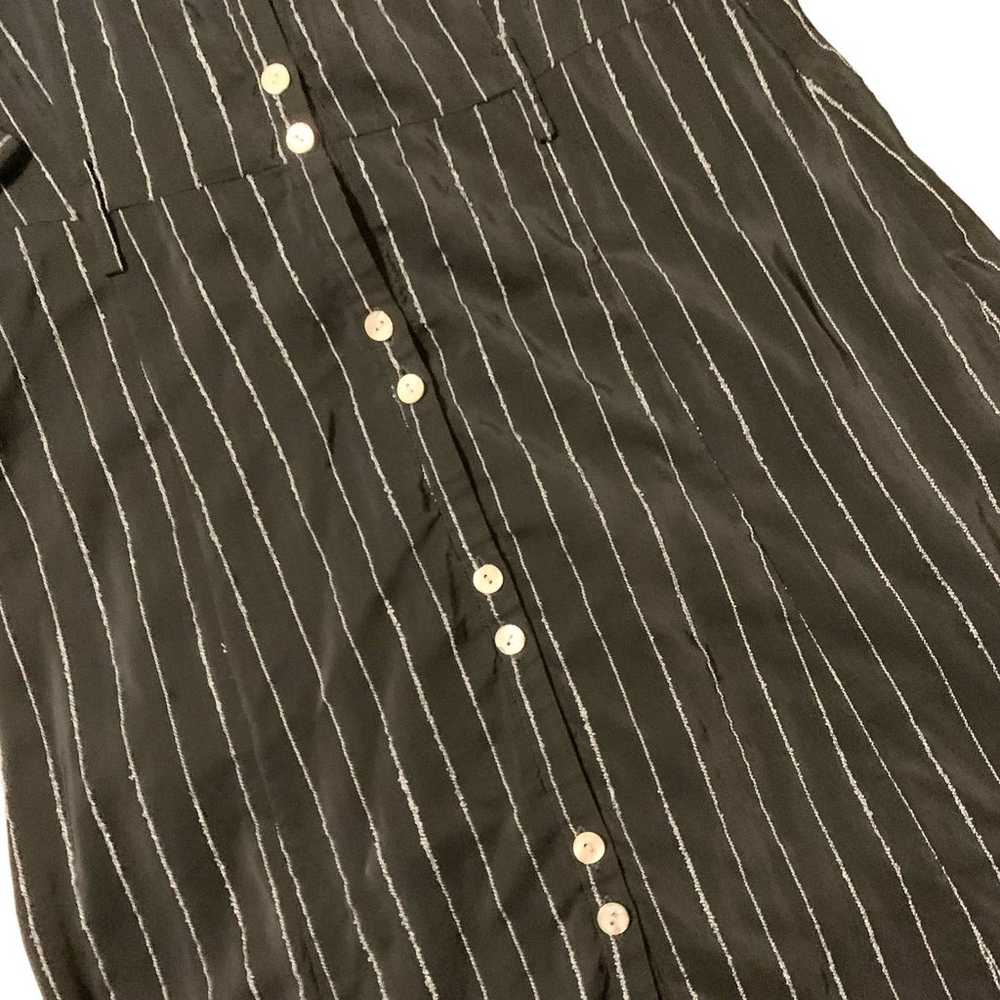 Becken Silk Blend Navy Cinched Flare Dress Sz 10 … - image 4