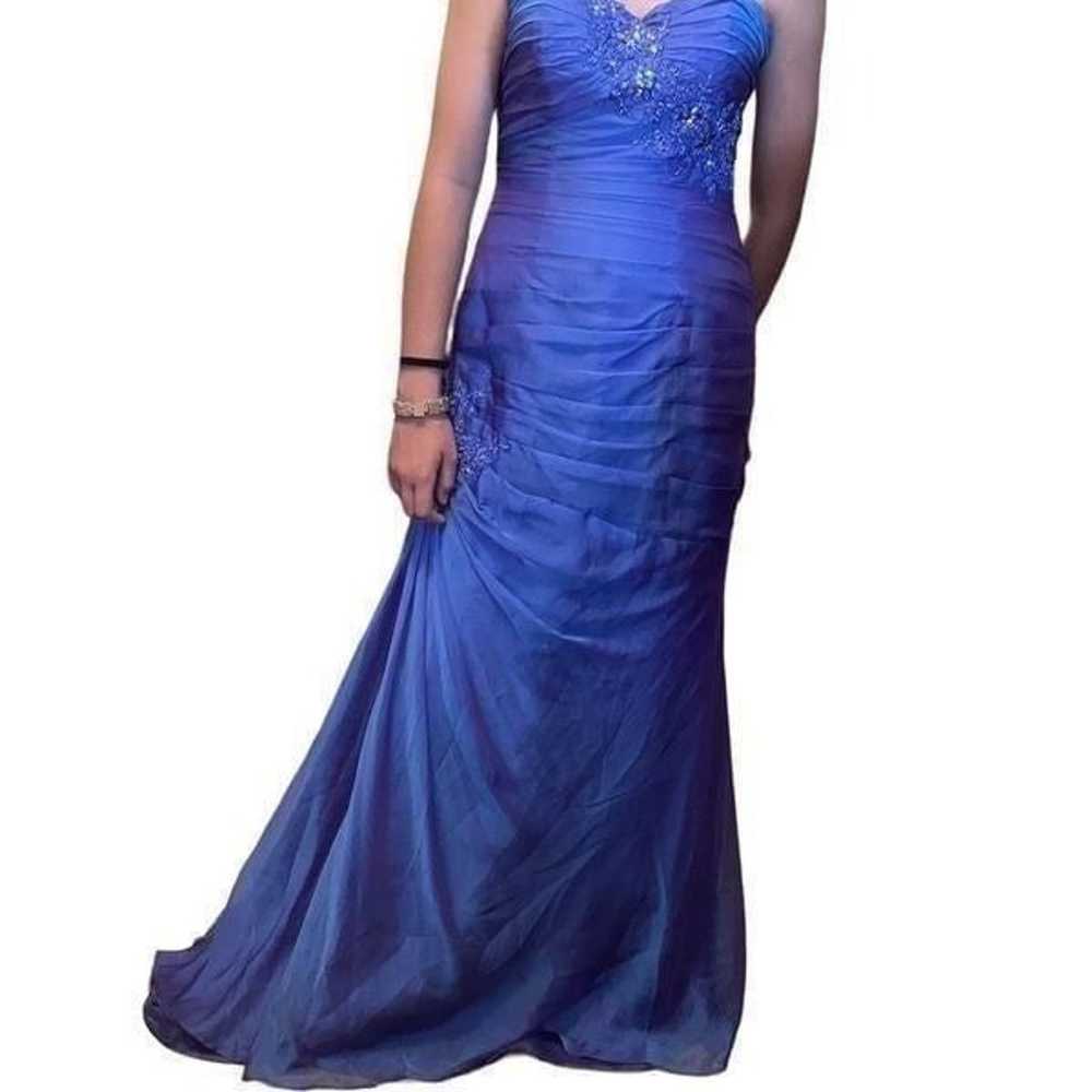 Flirt Maggie Sottero Prom Dress Mermaid Aquascape… - image 1