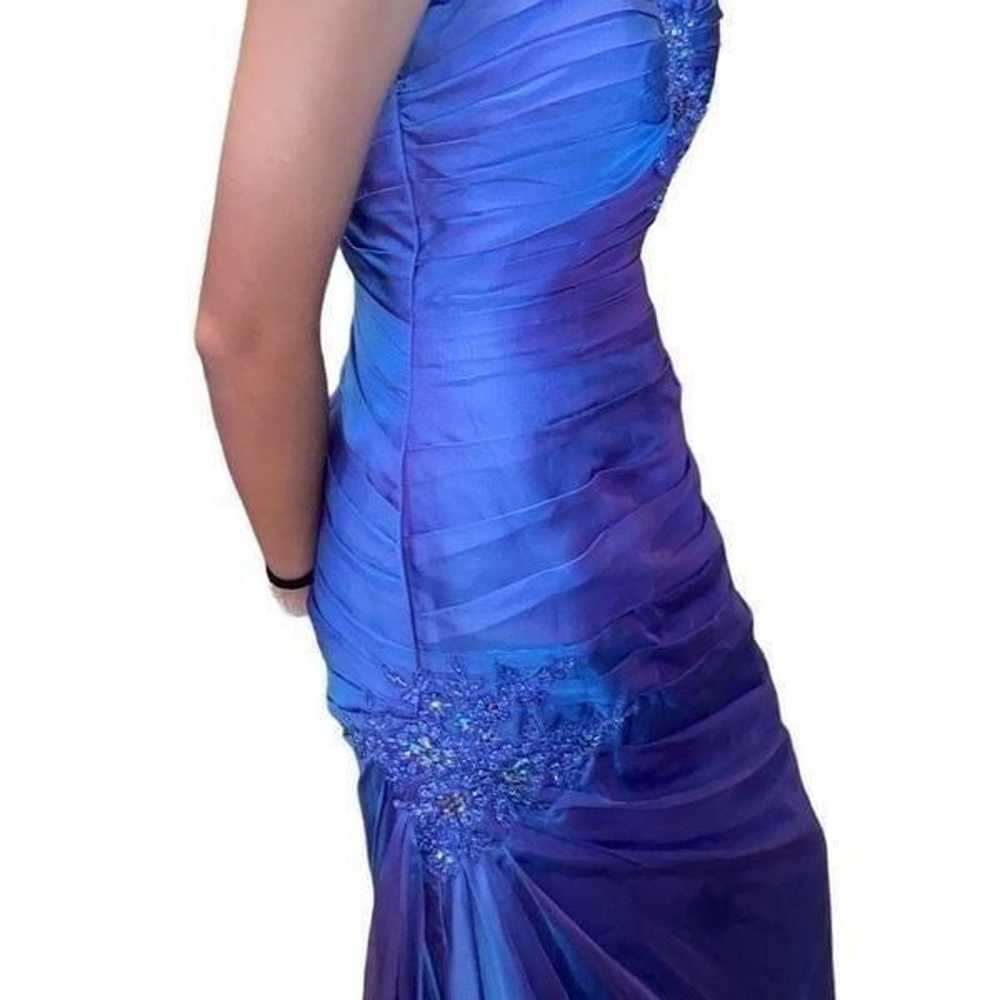 Flirt Maggie Sottero Prom Dress Mermaid Aquascape… - image 2