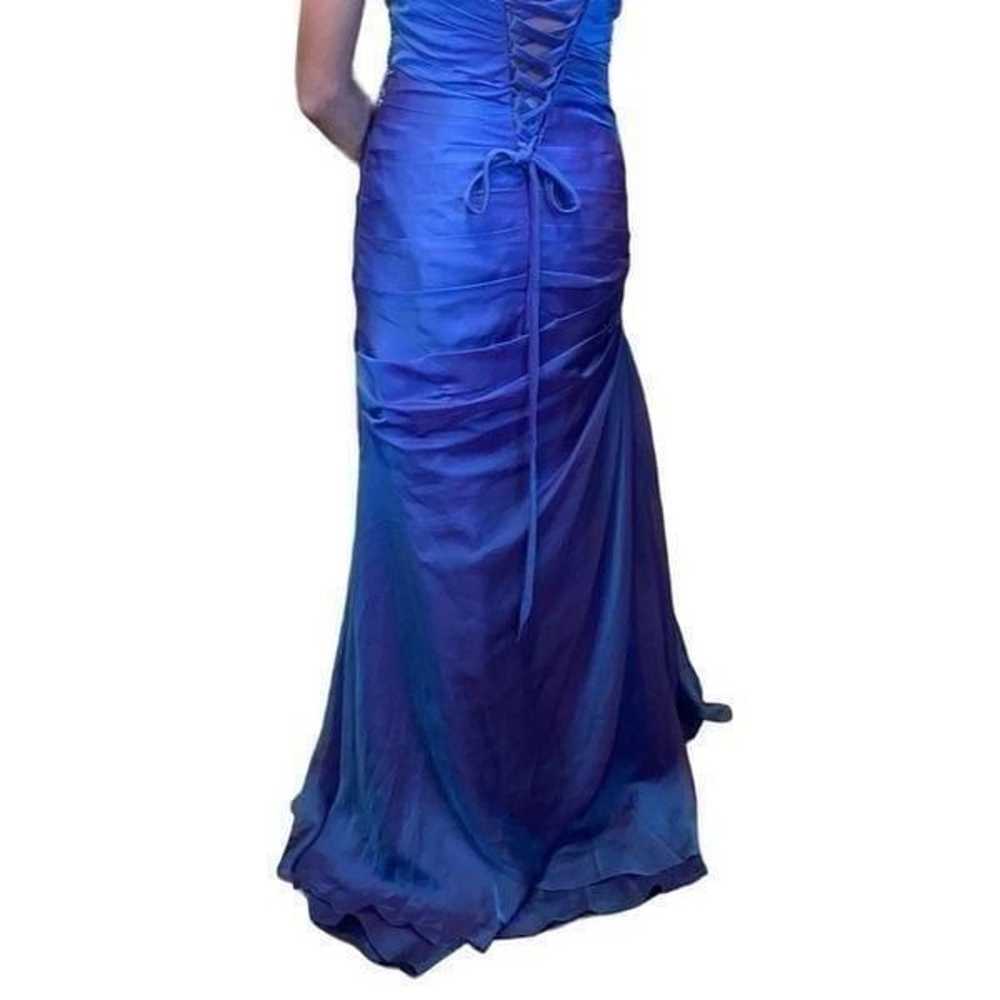 Flirt Maggie Sottero Prom Dress Mermaid Aquascape… - image 3